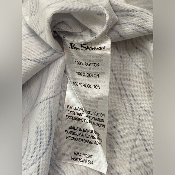 Ben Sherman Men's The Original T-Shirt, Regular Fit, Size XL, White/Blue (NWT) - Picture 10 of 12